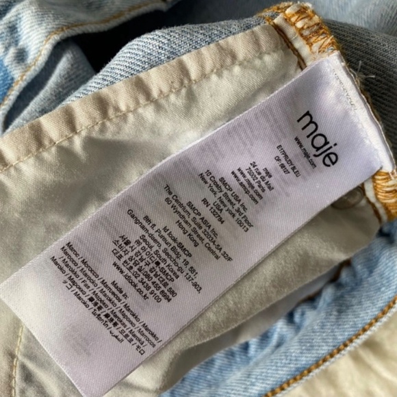 MAJE high waist light blue ankle jeans - size 40 (approx 28 equivalent) - Picture 7 of 8